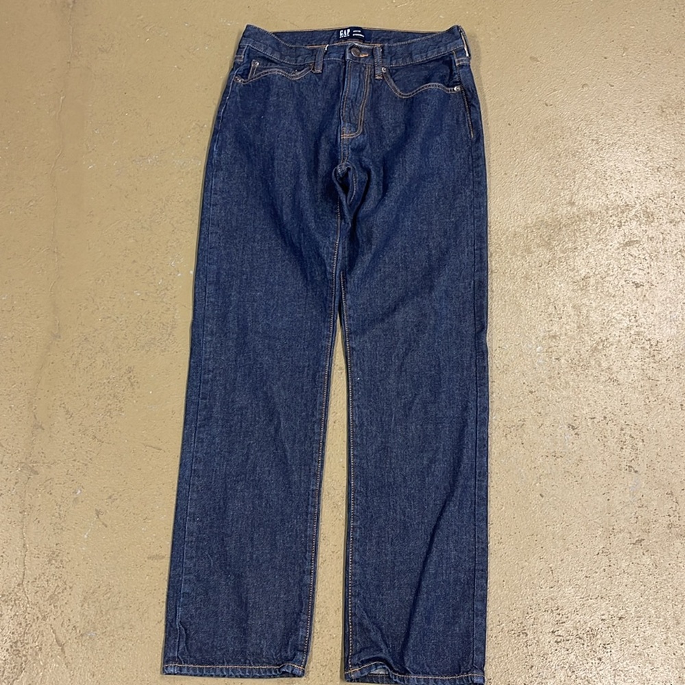 GAP Straight Dark Wash Denim Jeans 30x32 - Picture 4 of 10